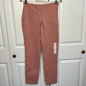 A New Day red and white gingham high rise skinny ankle dress pants size …
